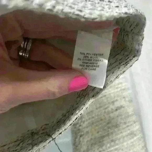 NWT Jaclyn Smith Wool Blend Tweed Moto Jacket Gold Accents Med Item#3K - Picture 8 of 10